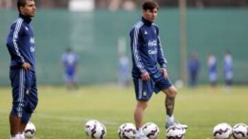 Argentina, rival de Colombia, vuelve a entrenar con Agüero