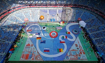 Así fue la ceremonia inaugural de la Copa Confederaciones en San Petersburgo.