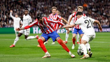 2-1. Brahim Díaz recibe el balón dentro del área, encara a José María Giménez, se va y finaliza con un disparo raso al palo largo de Jan Oblak para marcar el segundo.