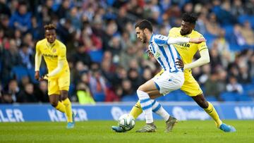 Mikel Merino, en un partido con la Real Sociedad.