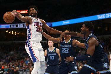 Why is Joel Embiid not playing for the 76ers today against the Pistons?