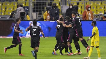 Alexis Vega celebrates his gaol 1-0 of Mexico during the game Mexico vs Jamaica, corresponding to CONCACAF World Cup Qualifying road to the FIFA World Cup Qatar 2022, at Azteca Stadium, on September 2, 2021.
<br><br>
Alexis vega celebra su gol 1-0 de Mexico durante el partido Mexico vs Jamaica, correspondiente a la Clasificacion Mundial de la CONCACAF camino a la Copa Mundial de la FIFA Qatar 2022, en el Estadio Azteca, el 02 de septiembre de 2021.