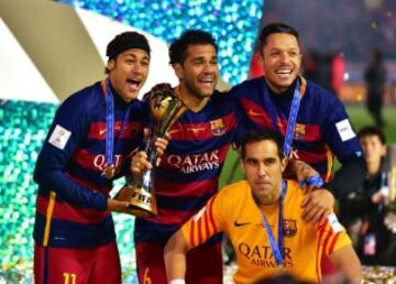 Neymar, Dani Alves, Adriano y Claudio Bravo.