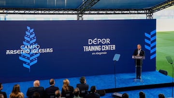 Juan Carlos escotet, en la presentación del 'Depor Training Center'.