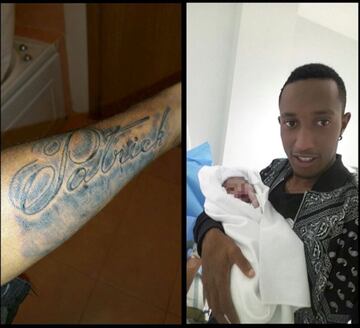 Cuando nació su segundo hijo, Patrick, se tatuó su nombre en el brazo izquierdo.