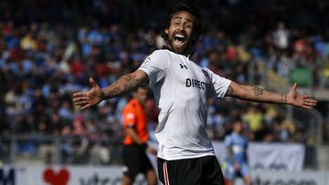 Futbol, O&#039;Higgins vs Colo Colo
 El jugador de Colo Colo Jorge Valdivia celebra su gol contra O&#039;Higgins durante el partido de primera primera division disputado en el estadio El Teniente de Rancagua, Chile.
 06/08/2017
 Andres Pina/Photosport
 **