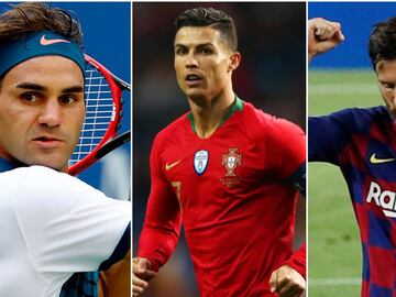 Estos son los deportistas mejor pagados entre junio de 2019 y mayo de 2020, seg&uacute;n la revista especializada, Forbes. Roger Federer encabeza la lista con 106,3 MDD.