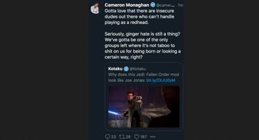 Star Wars Jedi: Fallen Order: el actor de Cal Kestis responde a las burlas