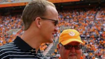 Peyton Manning en el partido de primavera de los Tennessee Vols.