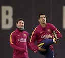 Leo Messi trains normally and has one eye on Celta game