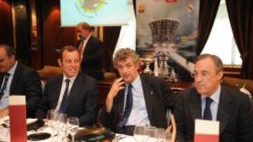 Rosell, Villar y Florentino Pérez.