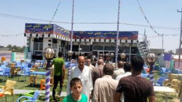 Estado tras el atentado de la sede social de la pe?a madridista en la ciudad iraqu¨ª de Samarra.