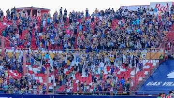 Fans o Aficion during the 1st round match between Atletico San Luis and America as part of the Torneo Apertura 2024 Liga MX at Alfonso Lastras Stadium on July 06, 2024 in San Luis Potosi, Mexico.