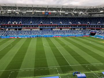 Así está el césped de Kaliningrado a 24 horas del partido de España