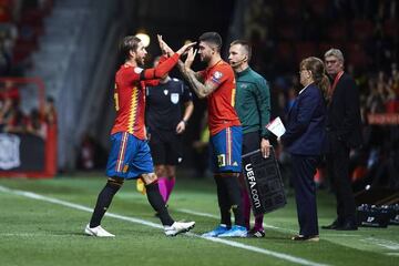 Sergio Ramos goes off, Unai Núñez comes on against Faroe Islands in Gijón