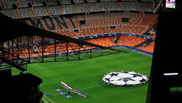 Imagen de Mestalla en el partido Valencia-Atalanta.