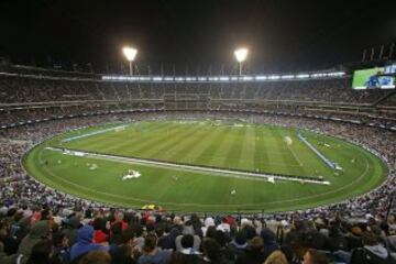 Lleno: las 100.000 butacas del Melbourne Cricket Club se llenaron para ver el City-Real Madrid.