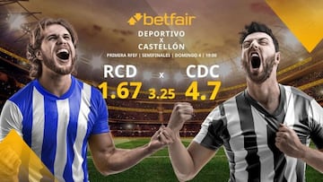 RC Deportivo vs. CD Castellón alineaciones, horario, TV, estadísticas y pronósticos