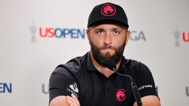 Jon Rahm, durante la rueda de prensa previa al US Open 2024.