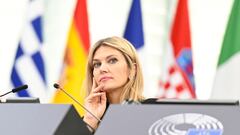 European Parliament vice president, Greek socialist Eva Kaili, is seen at the European Parliament in Strasbourg, France November 22, 2022.  European Union 2022 - Source : EP/­Handout via REUTERS  ATTENTION EDITORS - THIS IMAGE WAS PROVIDED BY A THIRD PARTY.  NO RESALES. NO ARCHIVES