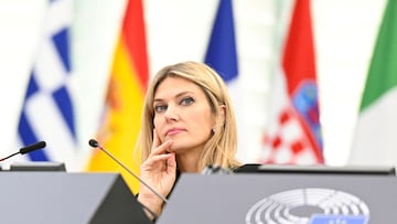 European Parliament vice president, Greek socialist Eva Kaili, is seen at the European Parliament in Strasbourg, France November 22, 2022. European Union 2022 - Source : EP/?Handout via REUTERS ATTENTION EDITORS - THIS IMAGE WAS PROVIDED BY A THIRD PARTY. NO RESALES. NO ARCHIVES