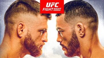 Calvin Kattar y Dan Ige en el cartel promocional del UFC Fight Island 1.