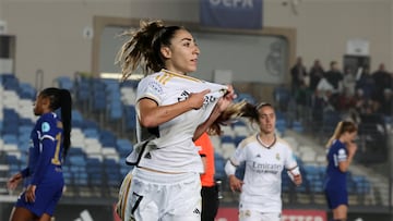 15/11/23 PARTIDO FUTBOL FEMENINO GRUPO D
WOMENS CHAMPIONS LEAGUE FASE DE GRUPOS
REAL MADRID - CHELSEA
SEGUNDO GOL EMPATE PENALTI OLGA CARMONA 2-2 ALEGRIA