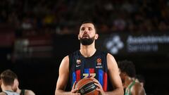 Mirotic lanza un tiro libre contra el Zalgiris de Kaunas.