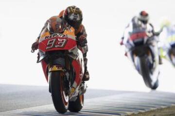 Marc Márquez durante la carrera. 