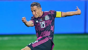 Andr&eacute;s Guardado en un partido de la Selecci&oacute;n Mexicana