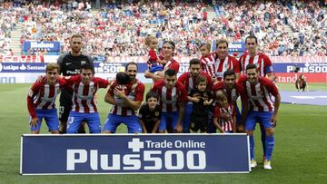 Formación del Atlético ante el Deportivo.