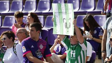 Aficionados del Valladolid y el Betis, en el 0-0 de la primera vuelta.