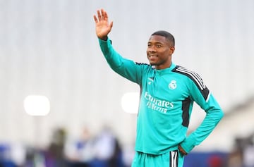 Alaba, durante el entrenamiento de ayer en el Stade de France. 