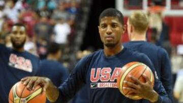 Paul George con la selección de Estados Unidos.