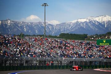 Sebastian Vettel in Sochi, Russia today.