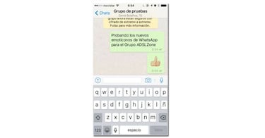 WhatsApp estrena los emojis gigantes