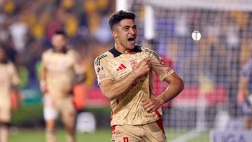 during the 17th round match between Tigres UANL and Tijuana as part of the Torneo Clausura 2024 Liga BBVA MX at Universitario Stadium on April 27, 2024 in Monterrey, Nuevo Leon, Mexico.