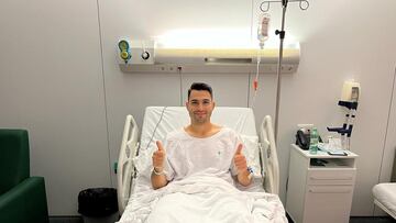 Andy Rodríguez, tras su operación.