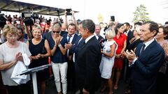 Sarkozy y Butrague&ntilde;o en la inauguraci&oacute;n.