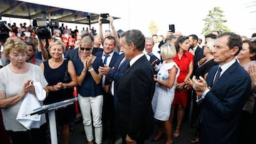 Sarkozy y Butrague&ntilde;o en la inauguraci&oacute;n.
