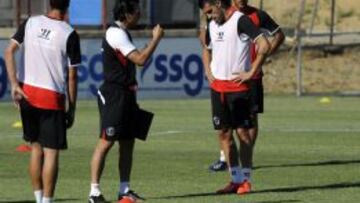 Emery, con Negredo.