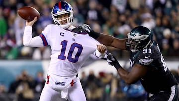 Eli Manning no tuvo su partido m&aacute;s brillante con los New York Giants en el duelo del Thursday Night contra los Philadelphia Eagles.