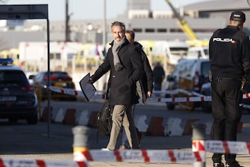 Jorge Vilda entrando en la sede de la Audiencia Nacional en San Fernando de Henares, Madrid.