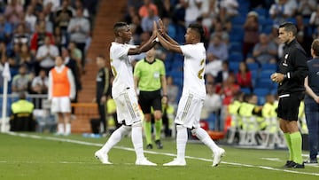 Vinicius y Rodrygo, con el Real Madrid.