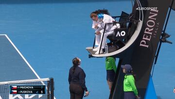 Una guardia de seguridad se chiva de una acción de Pliskova y a la checa le quitan un punto