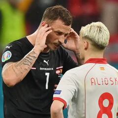 A Arnautovic le sale cara su celebración ante Macedonia