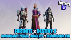 Fortnite x Destiny 2: Comandante Zavala, Ikora Rey y Desconocida Exo llegan como skins