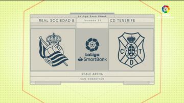 Resumen y goles del Real Sociedad B vs. Tenerife de Liga Smartbank