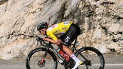 NICE, FRANCE - MARCH 12: Tadej Pogacar of Slovenia and UAE Team Emirates - Yellow Leader Jersey competes during the 81st Paris - Nice 2023, Stage 8 a 118.4km stage from Nice to Nice / #UCIWT / #ParisNice / on March 12, 2023 in Nice, France. (Photo by Alex Broadway/Getty Images)