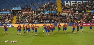 Clima de euforia en el entrenamiento de la Selección